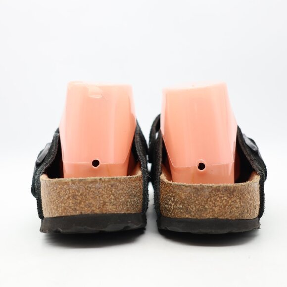 Birkenstock Boston Women's EU 39 US 8 Black Suede Leather Soft Footbed Clog - Picture 5 of 10